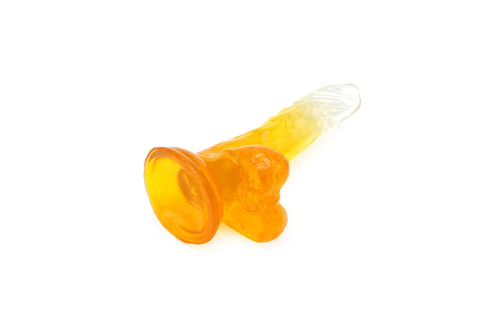 Kiotos Cox Colour Dildo 03 Yellow Transparent 17.5 cm | Suction Cup