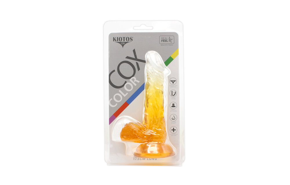 Kiotos Cox Color Dildo 03 Gelb Transparent 17,5 cm | Saugnapf