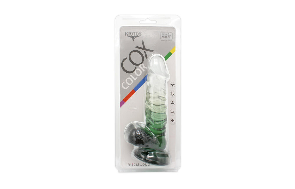 Kiotos Cox Kleur Dildo Groen 18,5 cm – Realistisch & Zuignap