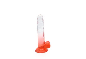 Kiotos Cox Color Dildo 05 18 cm – Transparent Rot Mit Saugnapf