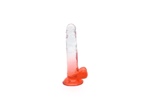 Kiotos Cox Kleur Dildo 05 18cm - Transparant Rood Met Zuignap
