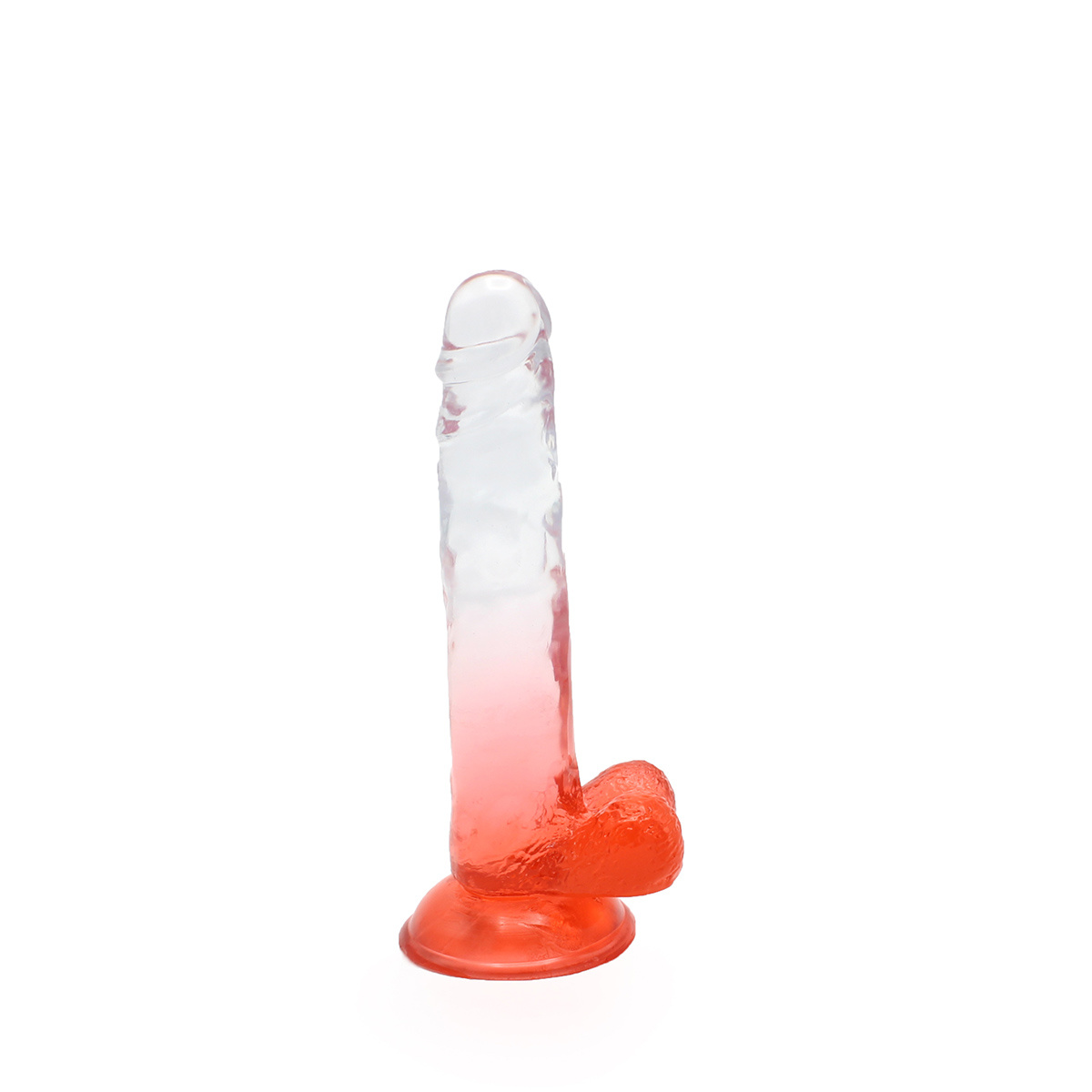 Kiotos Cox Colour Dildo 05 18 cm - Transparent Red With Suction Cup