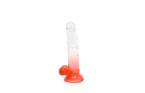 Kiotos Cox Kleur Dildo 05 18cm - Transparant Rood Met Zuignap
