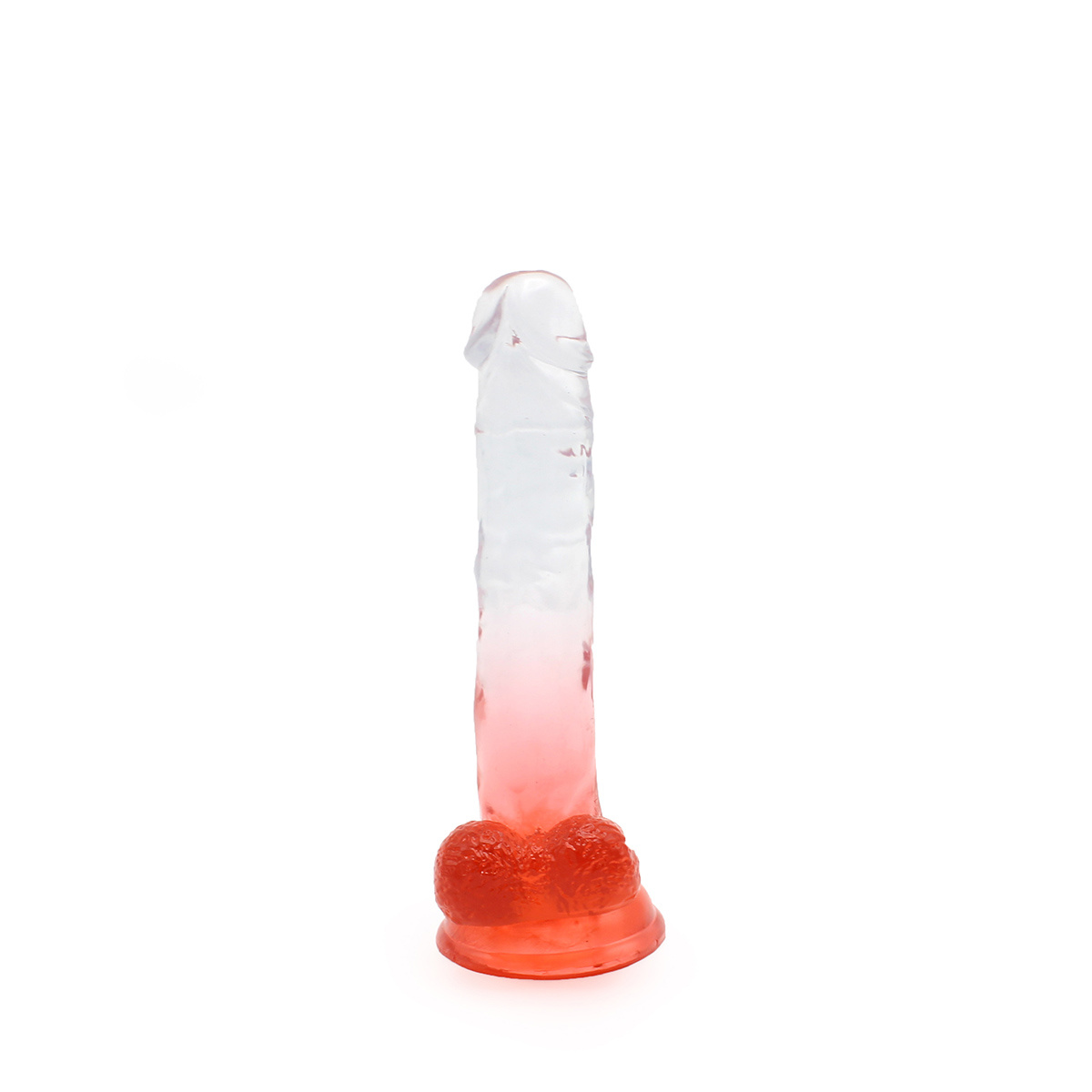 Kiotos Cox Colour Dildo 05 18 cm - Transparent Red With Suction Cup