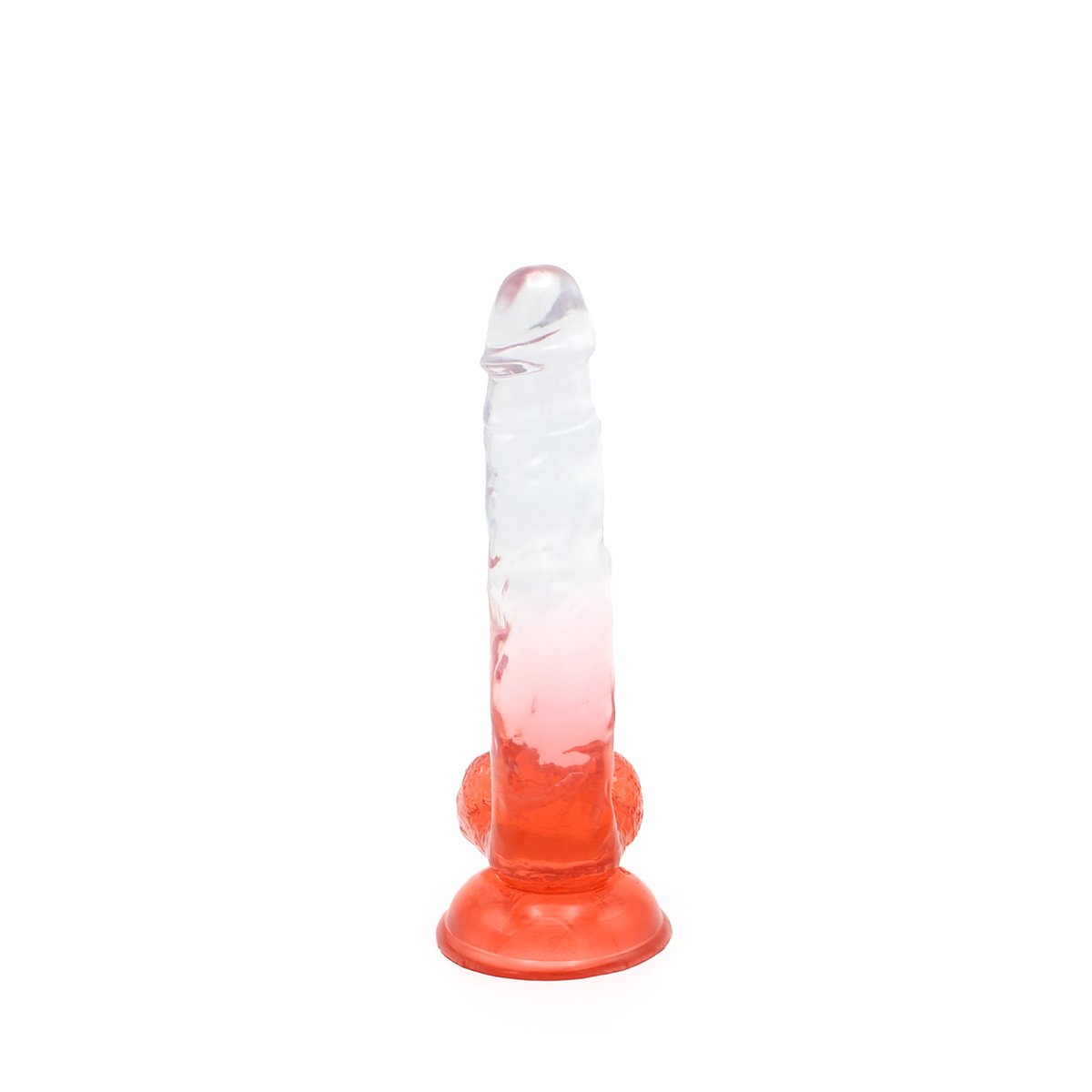 Kiotos Cox Color Dildo 05 18 cm – Transparent Rot Mit Saugnapf