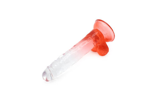 Kiotos Cox Kleur Dildo 05 18cm - Transparant Rood Met Zuignap