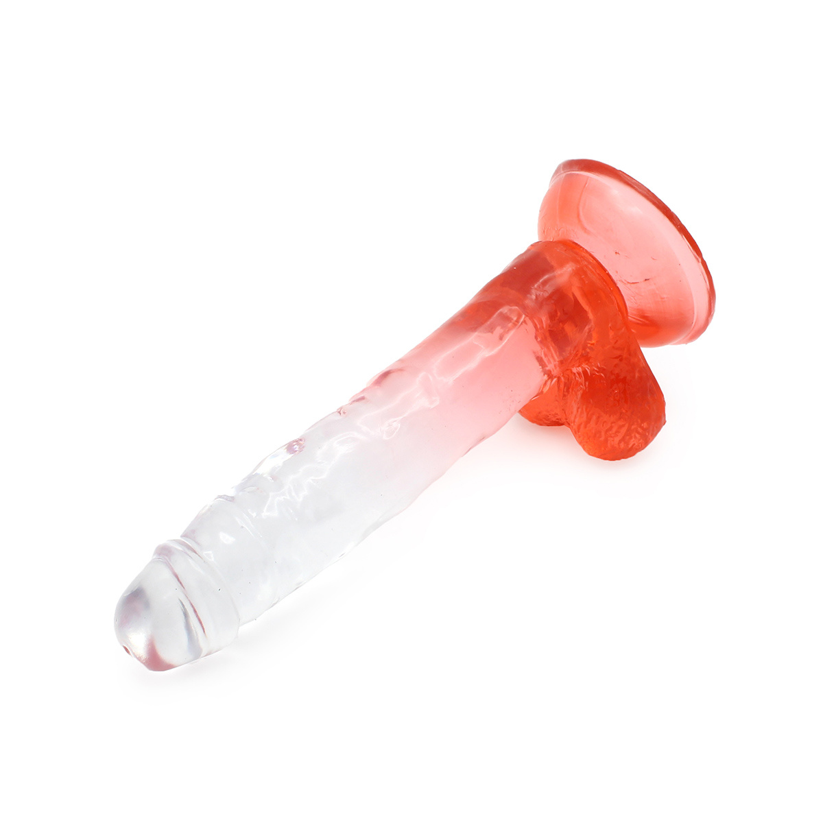 Kiotos Cox Colour Dildo 05 18 cm - Transparent Red With Suction Cup