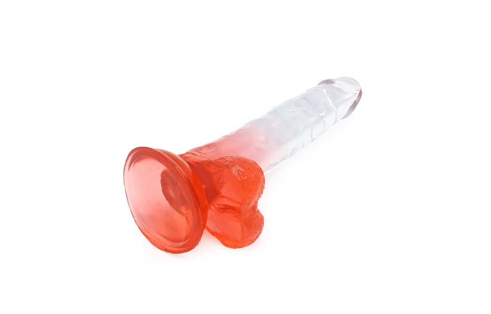 Kiotos Cox Kleur Dildo 05 18cm - Transparant Rood Met Zuignap