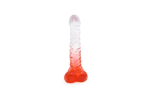 Kiotos Cox Dildo Rood 22,5 cm Transparant met Zuignap