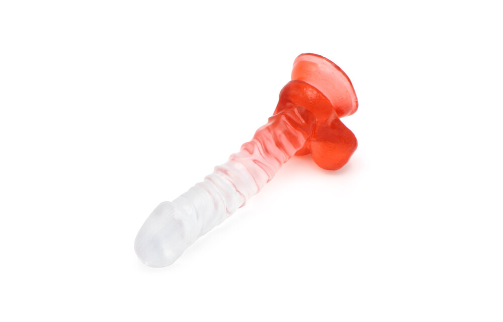 Kiotos Cox Dildo Rood 22,5 cm Transparant met Zuignap