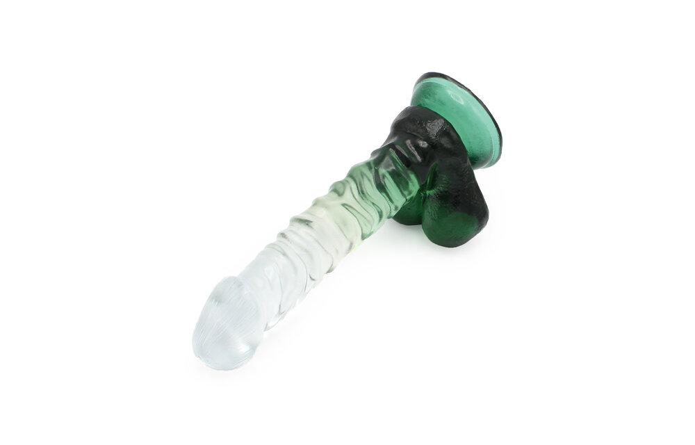 Kiotos Cox Kleur Dildo 04 Groen 22,5 cm met Zuignap