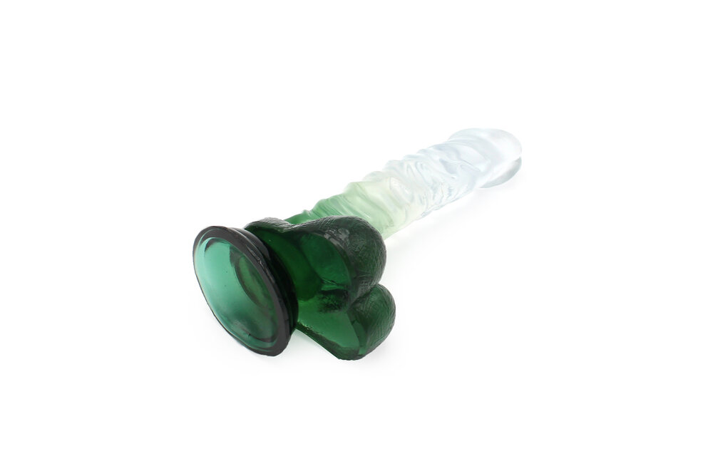 Kiotos Cox Colour Dildo 04 Green 22.5 cm with Suction Cup