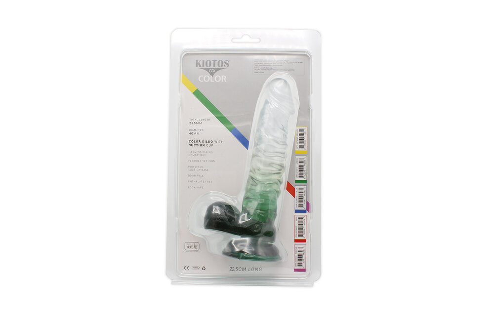 Kiotos Cox Color Dildo 04 Grün 22,5 cm mit Saugnapf