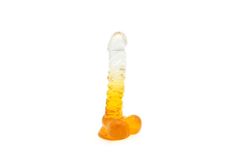 Kiotos Cox Transparent Yellow Dildo 22.5 cm – Soft & Suction Cup