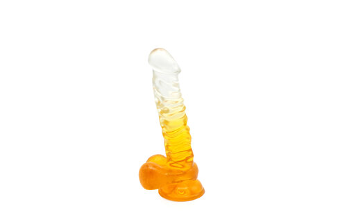Kiotos Cox Transparent Yellow Dildo 22.5 cm – Soft & Suction Cup