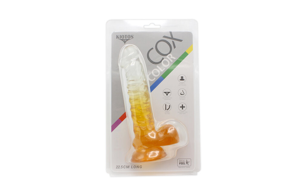 Kiotos Cox Transparante Gele Dildo 22,5 cm – Zacht & Zuignap