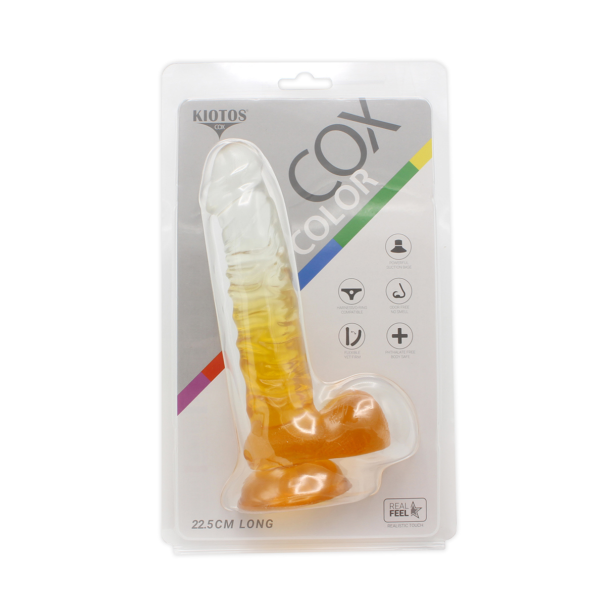 Kiotos Cox Transparent Yellow Dildo 22.5 cm – Soft & Suction Cup