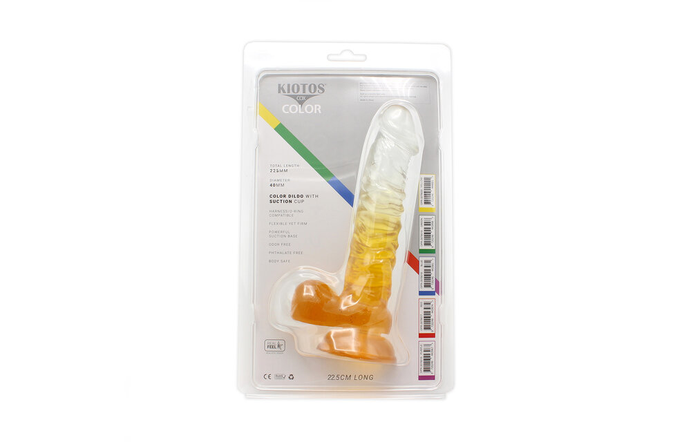 Kiotos Cox Transparent Yellow Dildo 22.5 cm – Soft & Suction Cup