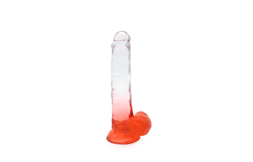 Kiotos Cox Kleur Dildo 22,5 cm Rood Transparant – Veilig & Echt