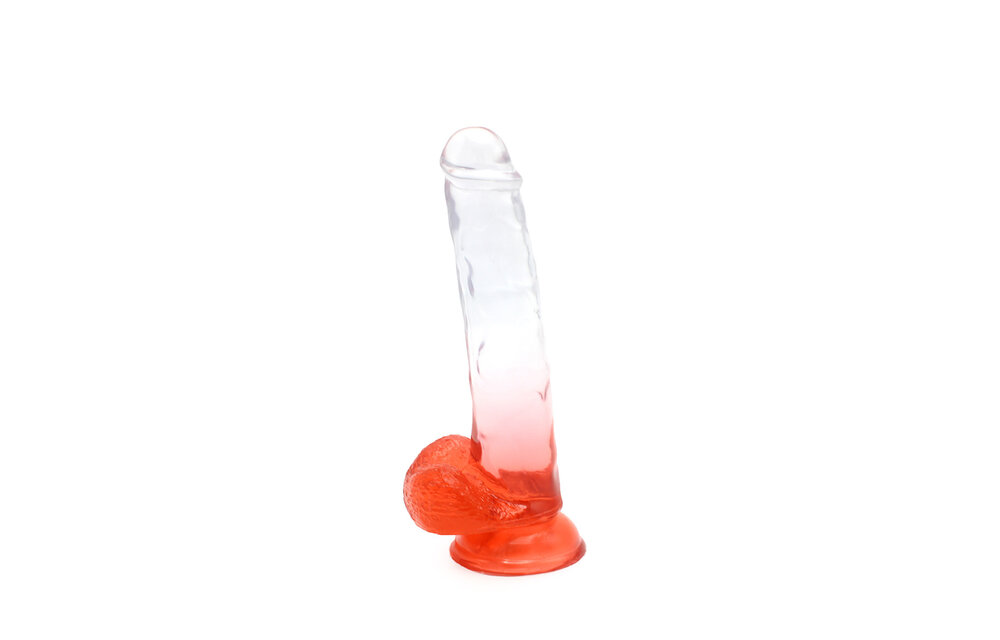 Kiotos Cox Kleur Dildo 22,5 cm Rood Transparant – Veilig & Echt