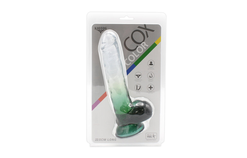 Kiotos Cox Color Dildo 06 Grün 22,5 cm – Saugnapf & TPE