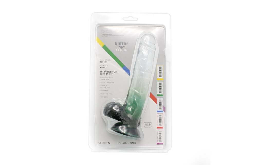 Kiotos Cox Color Dildo 06 Grün 22,5 cm – Saugnapf & TPE