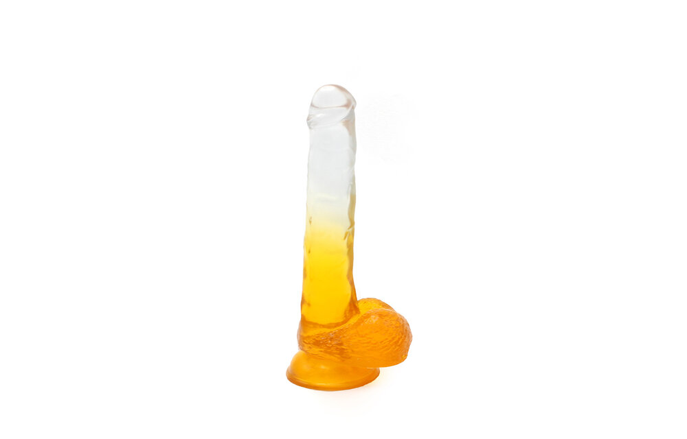 Kiotos Cox Colour Dildo Yellow 22.5 cm - Realistic & Suction Cup