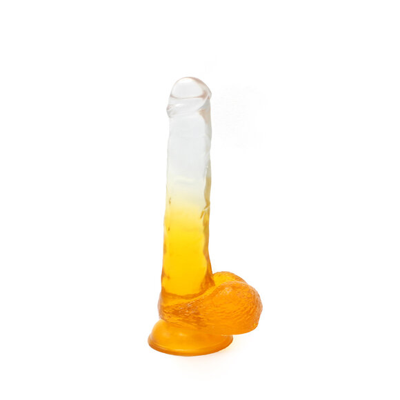 Kiotos Cox Colour Dildo Yellow 22.5 cm - Realistic & Suction Cup