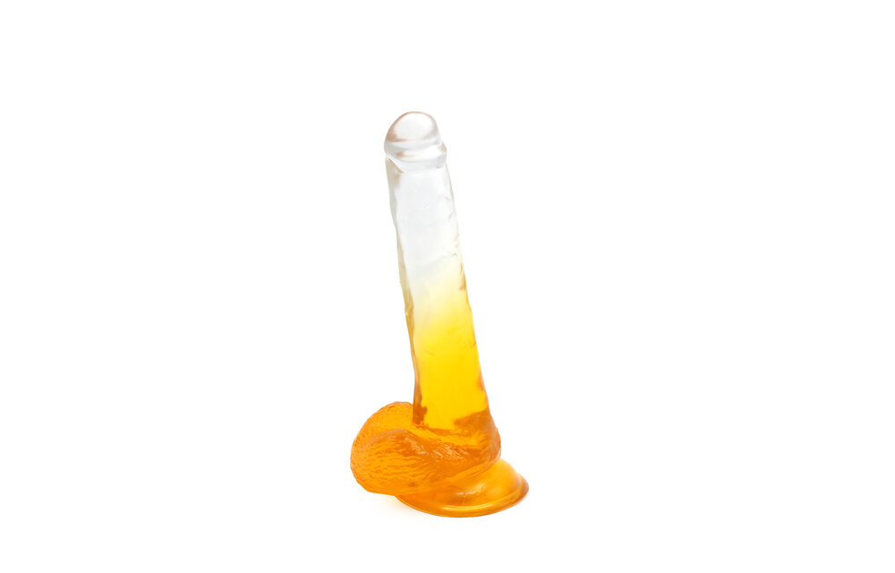 Kiotos Cox Colour Dildo Yellow 22.5 cm - Realistic & Suction Cup