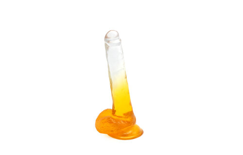 Kiotos Cox Kleur Dildo Geel 22,5 cm - Realistisch & Zuignap
