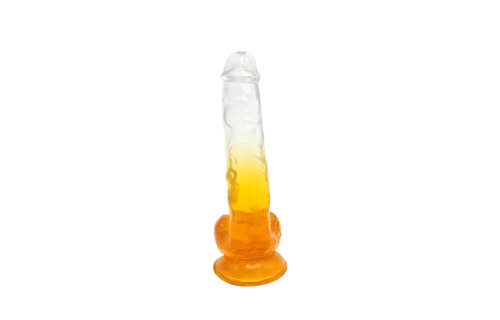 Kiotos Cox Colour Dildo Yellow 22.5 cm - Realistic & Suction Cup