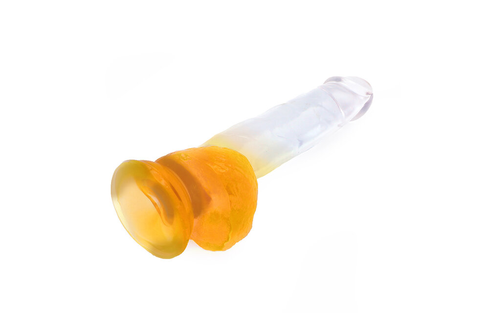 Kiotos Cox Kleur Dildo Geel 22,5 cm - Realistisch & Zuignap