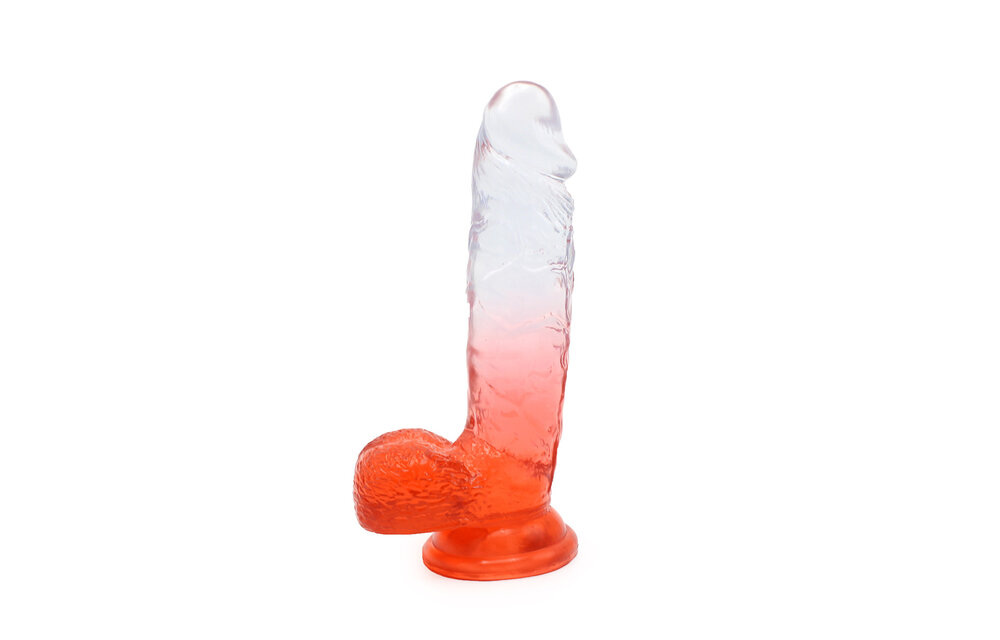 Kiotos Cox Clear-Red Dildo 25 cm – Realistisch & Veilig