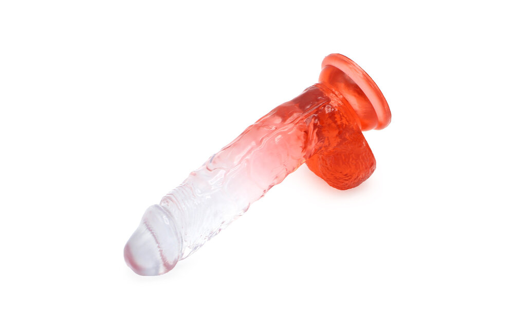 Kiotos Cox Clear-Red Dildo 25 cm – Realistisch & Veilig