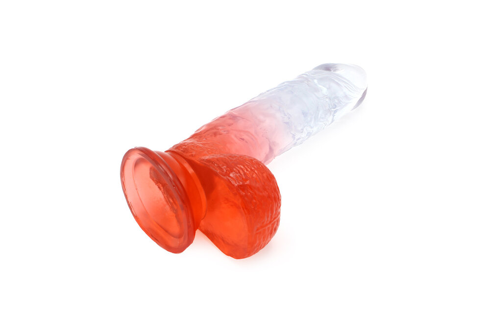 Kiotos Cox Clear-Red Dildo 25 cm – Realistisch & Veilig