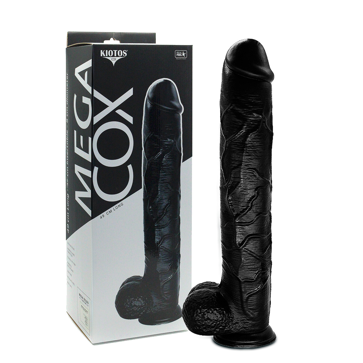 Kiotos Cox Mega Black 09 48 cm – Ultieme XXL Dildo Zwart