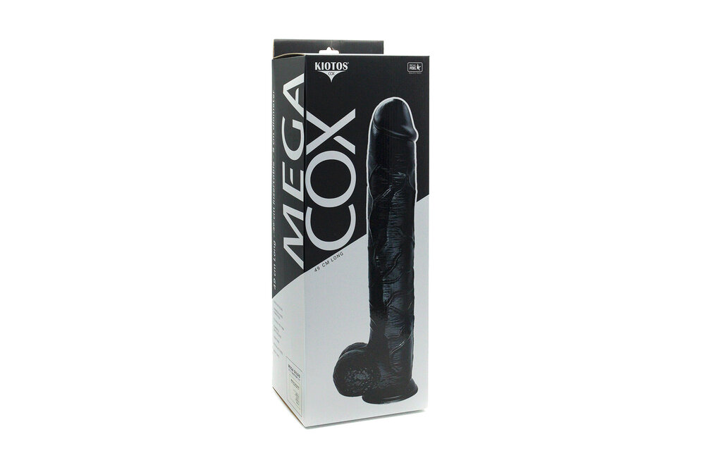 Kiotos Cox Mega Black 09 48 cm – Ultieme XXL Dildo Zwart