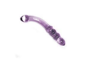 Glasdildo Purple Curve 17,5 cm – Wärme- und Kälteempfindungen