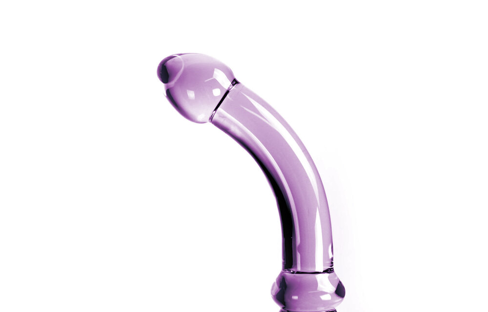 Glass Dildo Purple Curve – Warmth & Cold Sensations
