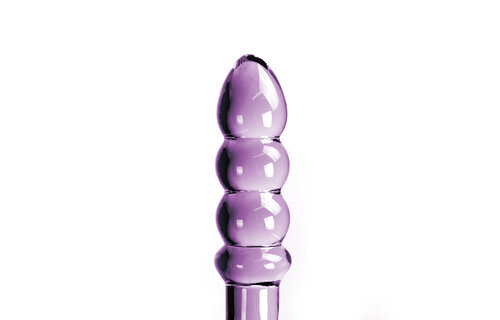 Glass Dildo Purple Curve – Warmth & Cold Sensations