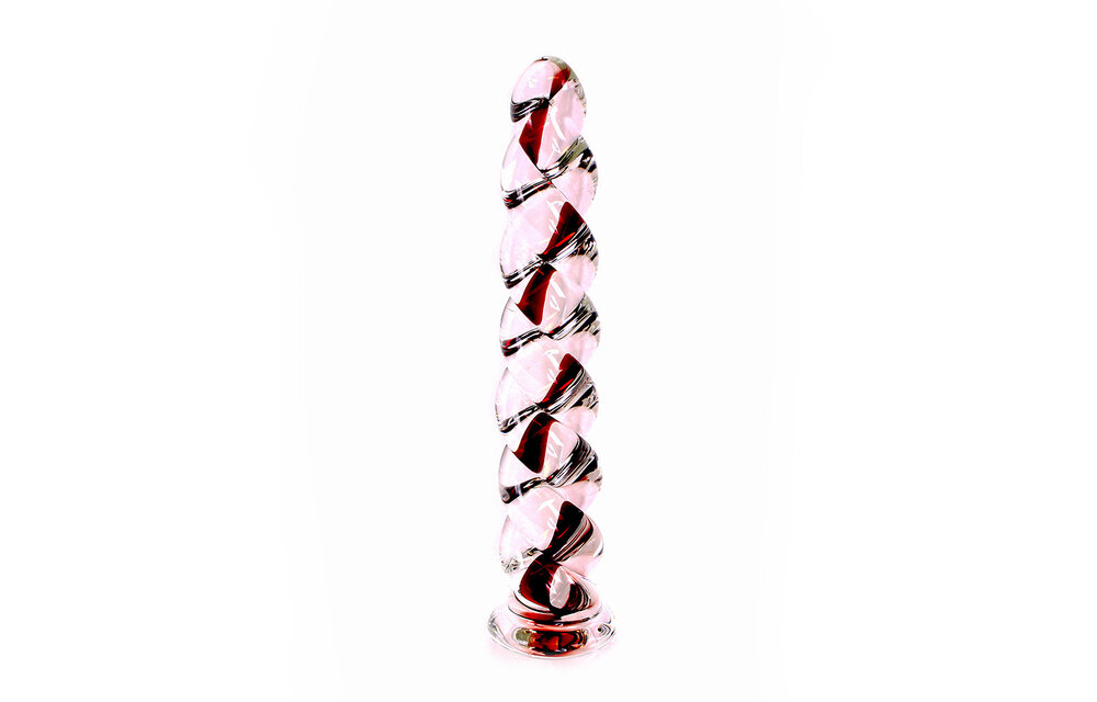 Glass Dildo The Twister 16 cm – Heat & Cold Sensations