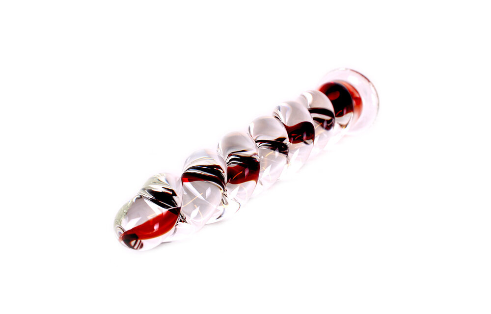 Glazen Dildo The Twister 16 cm – Warmte- & Koude Sensaties