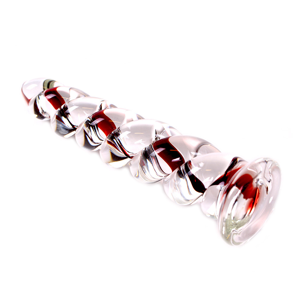 Glass Dildo The Twister 16 cm – Heat & Cold Sensations