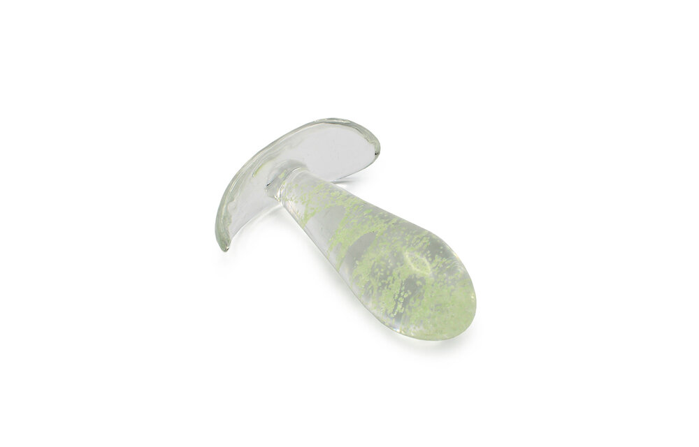 Glas-Analplug Glow In The Dark 9,1 cm – Elegant & stimulierend
