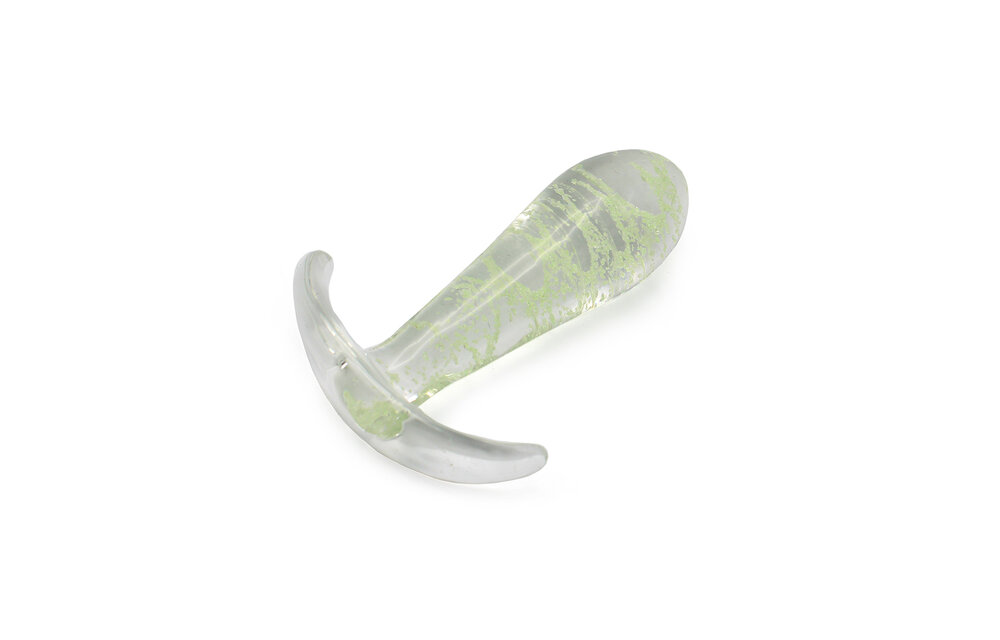 Glass Anal Plug Glow In The Dark 9.1 cm – Elegant & Stimulating