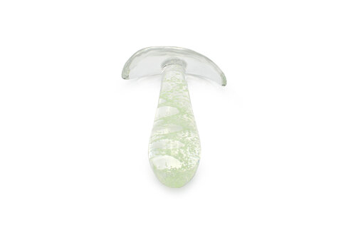 Glass Anal Plug Glow In The Dark 9.1 cm – Elegant & Stimulating
