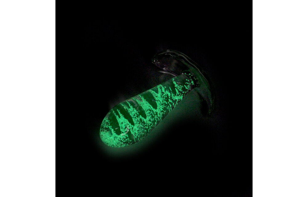 Glas-Analplug Glow In The Dark 9,1 cm – Elegant & stimulierend