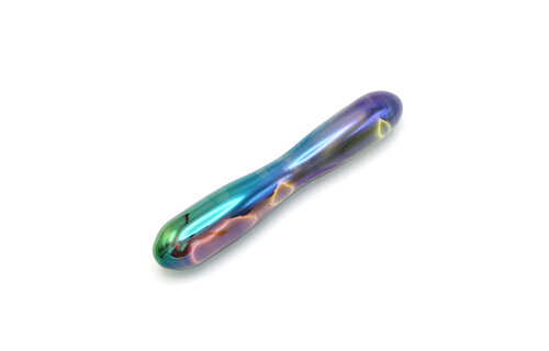 Glass Dildo Smooth Rainbow – Handmade & Intimate Pleasure