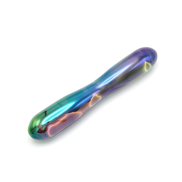 Glasdildo Smooth Rainbow 17 cm – Handgefertigt & luxuriöser Genuss