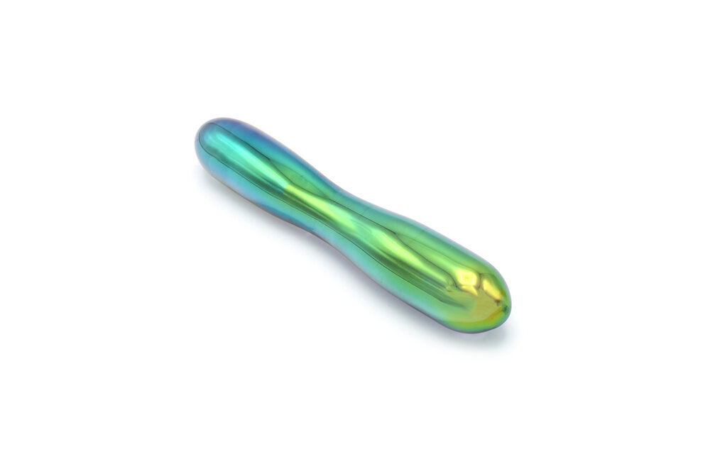 Glass Dildo Smooth Rainbow – Handmade & Intimate Pleasure